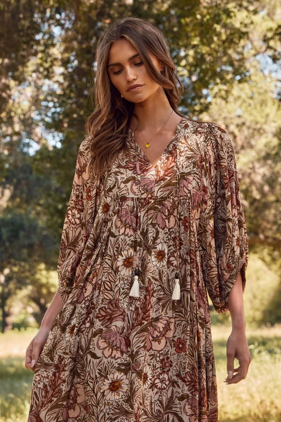 Bohemian Floral Maxi Dress - Image 3