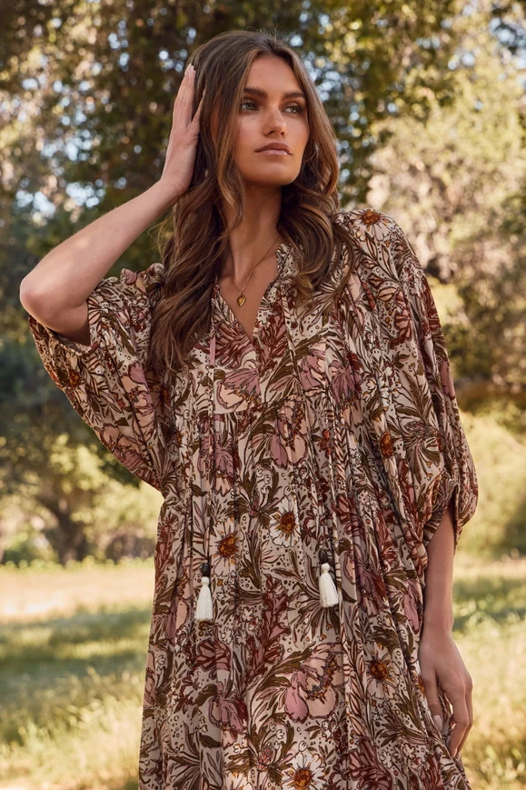 Bohemian Floral Maxi Dress - Image 4