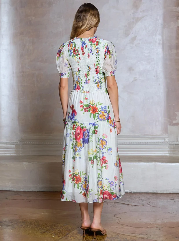 Botanical Garden Smocked  Dress - Image 8