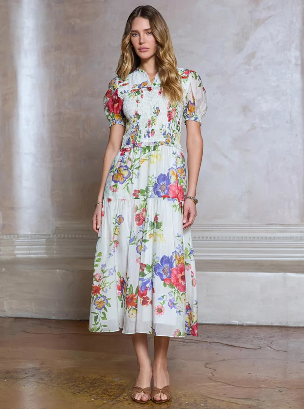 Botanical Garden Smocked  Dress - Image 9