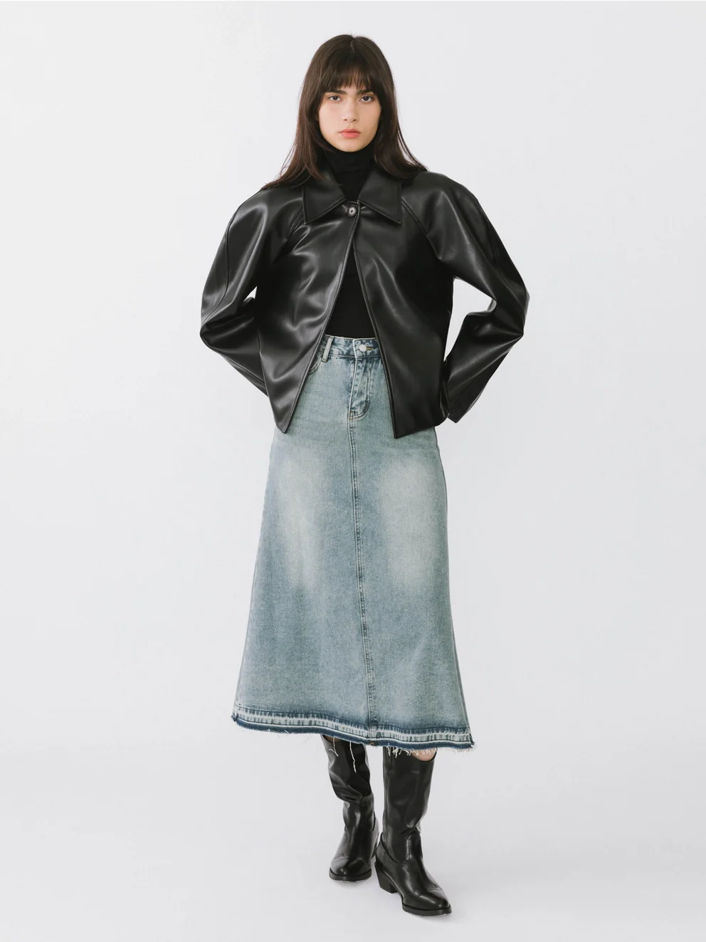Serene Denim Maxi Skirt - Image 12