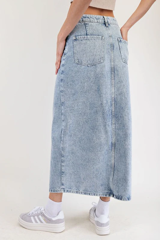 Spring Is Near Denim Skirt - Image 5