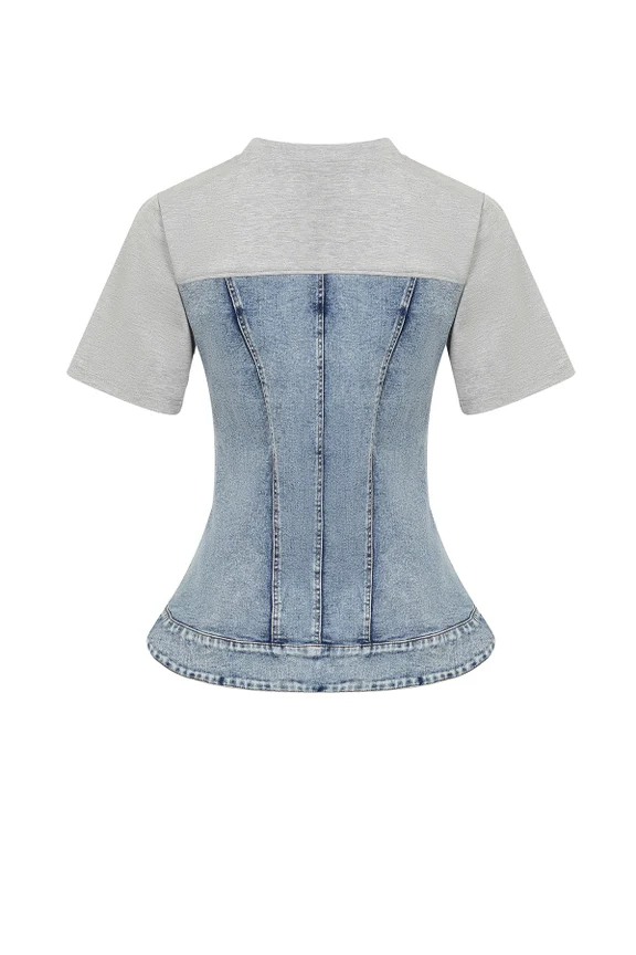 Tres Chic Denim Top - Image 6