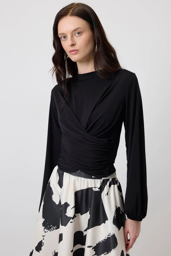 Delilah Draped Blouse - Image 2