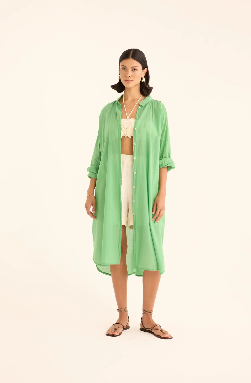 Like A Feather Shirt Dress - Image 3