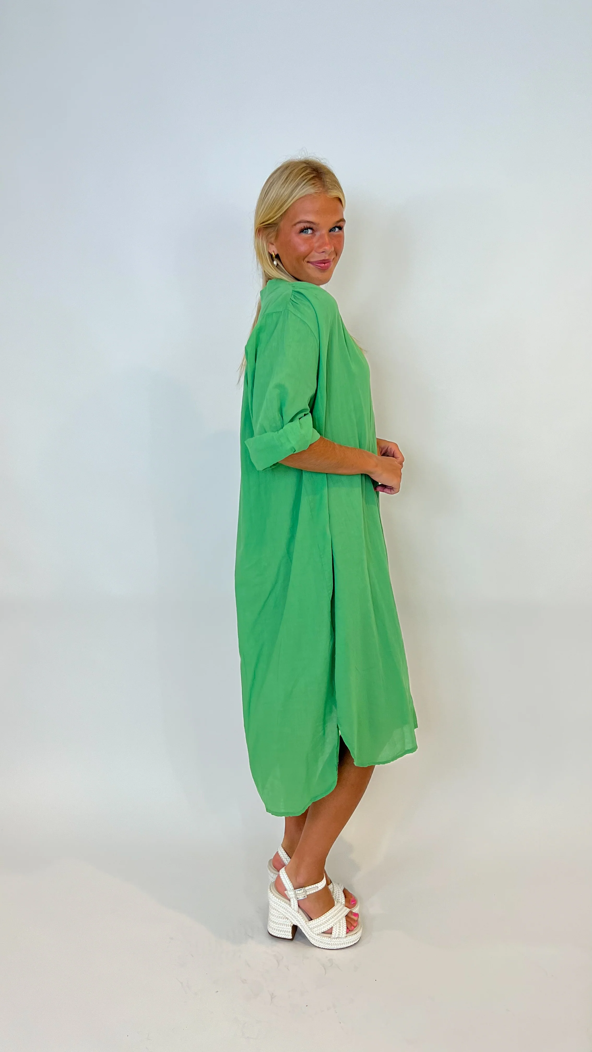 Like A Feather Shirt Dress - Image 5