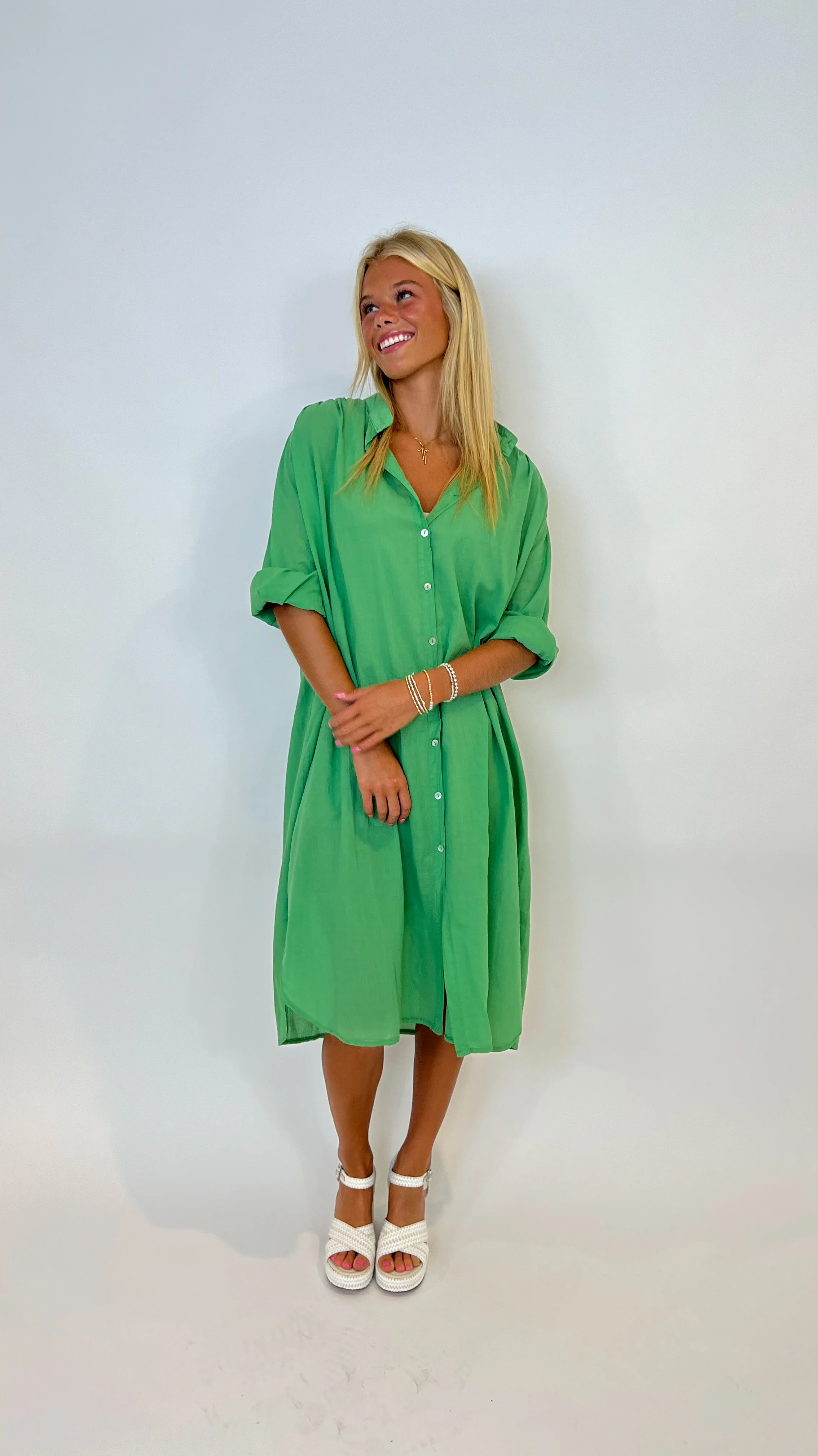 Like A Feather Shirt Dress - Image 6