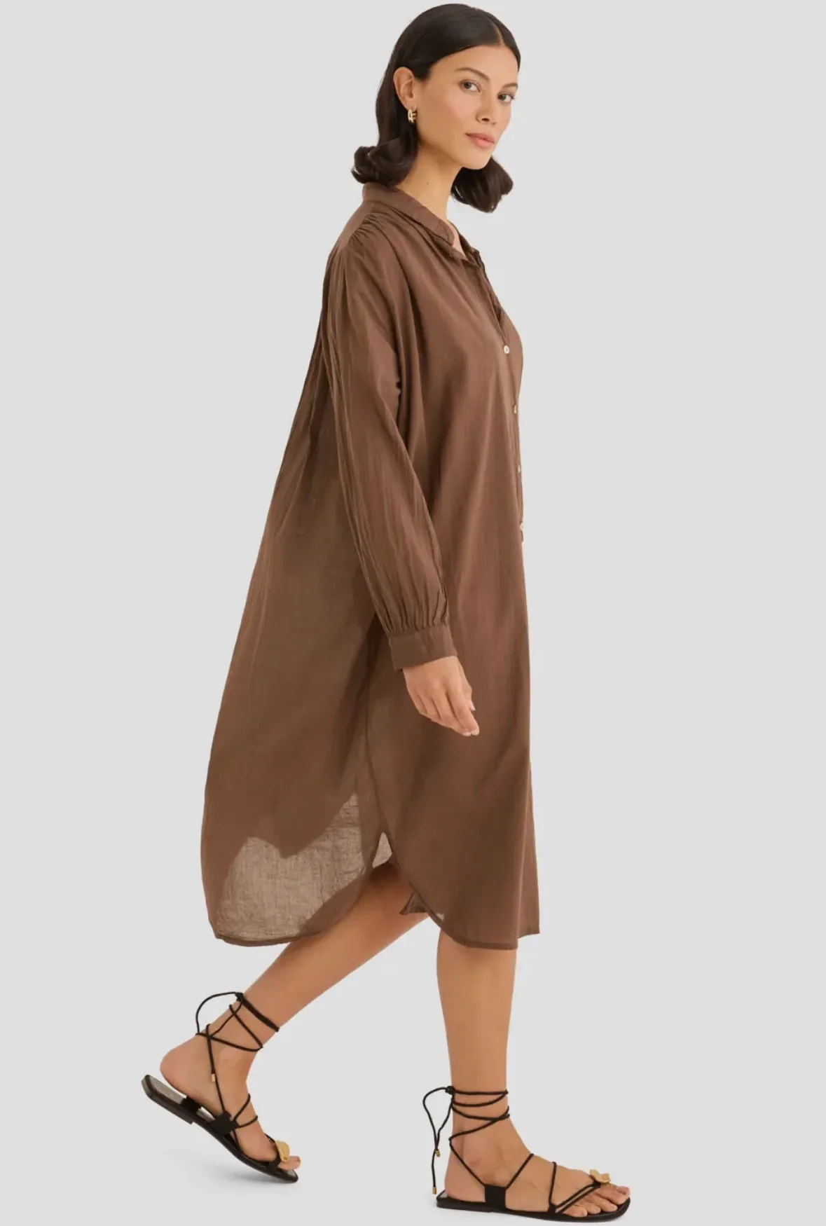 Like A Feather Shirt Dress - Image 9