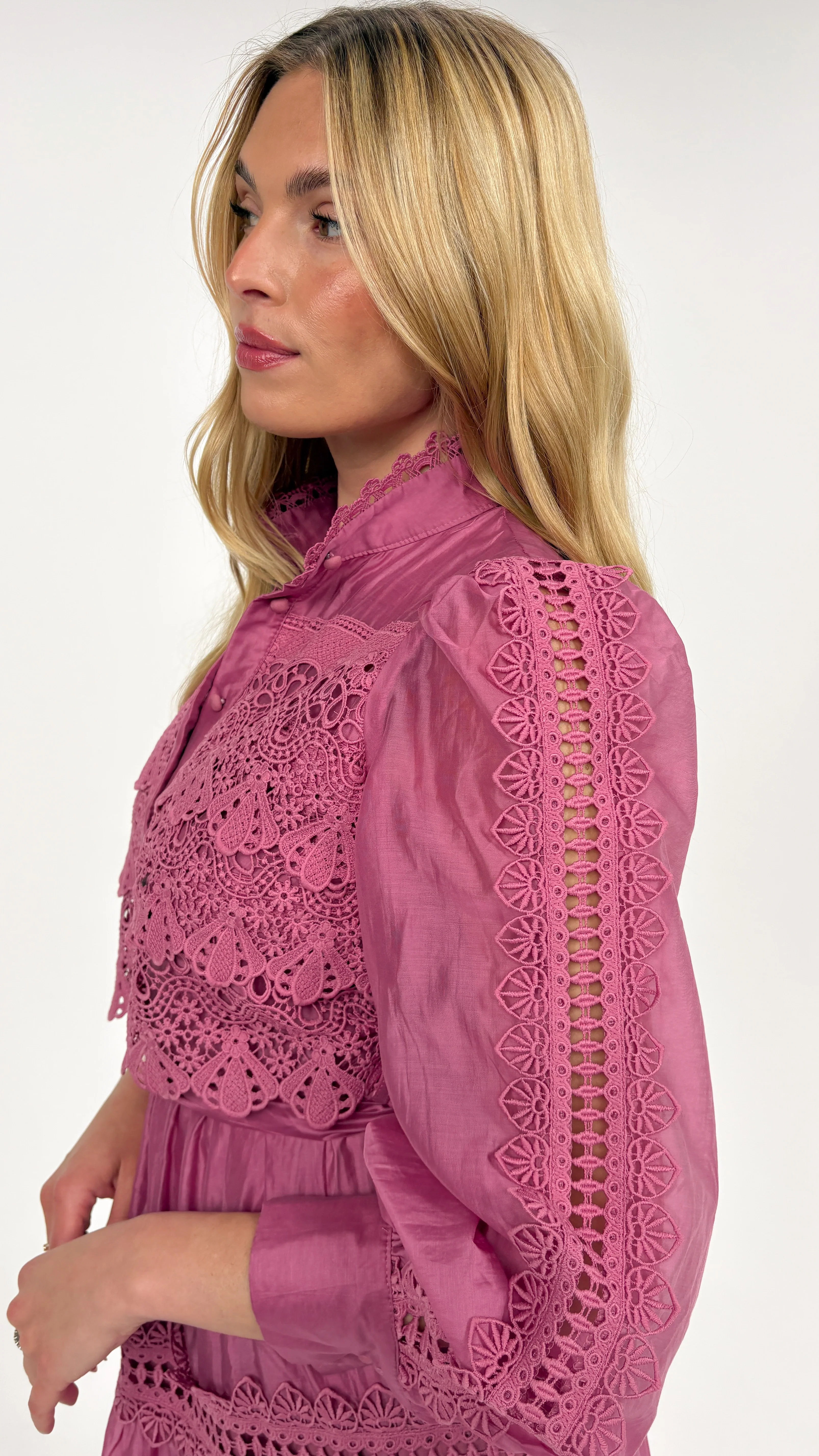 Elegance Crochet Dress - Image 3
