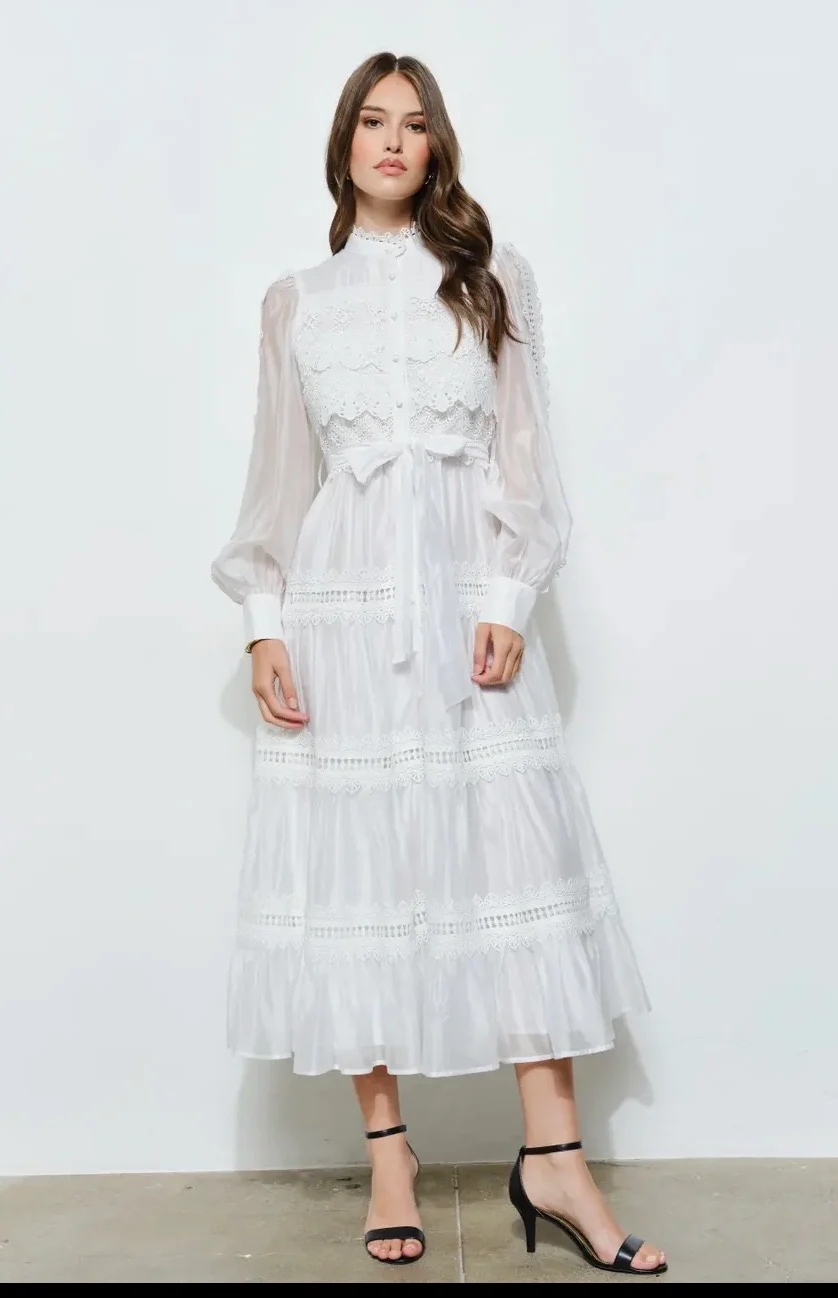 Elegance Crochet Dress - Image 9