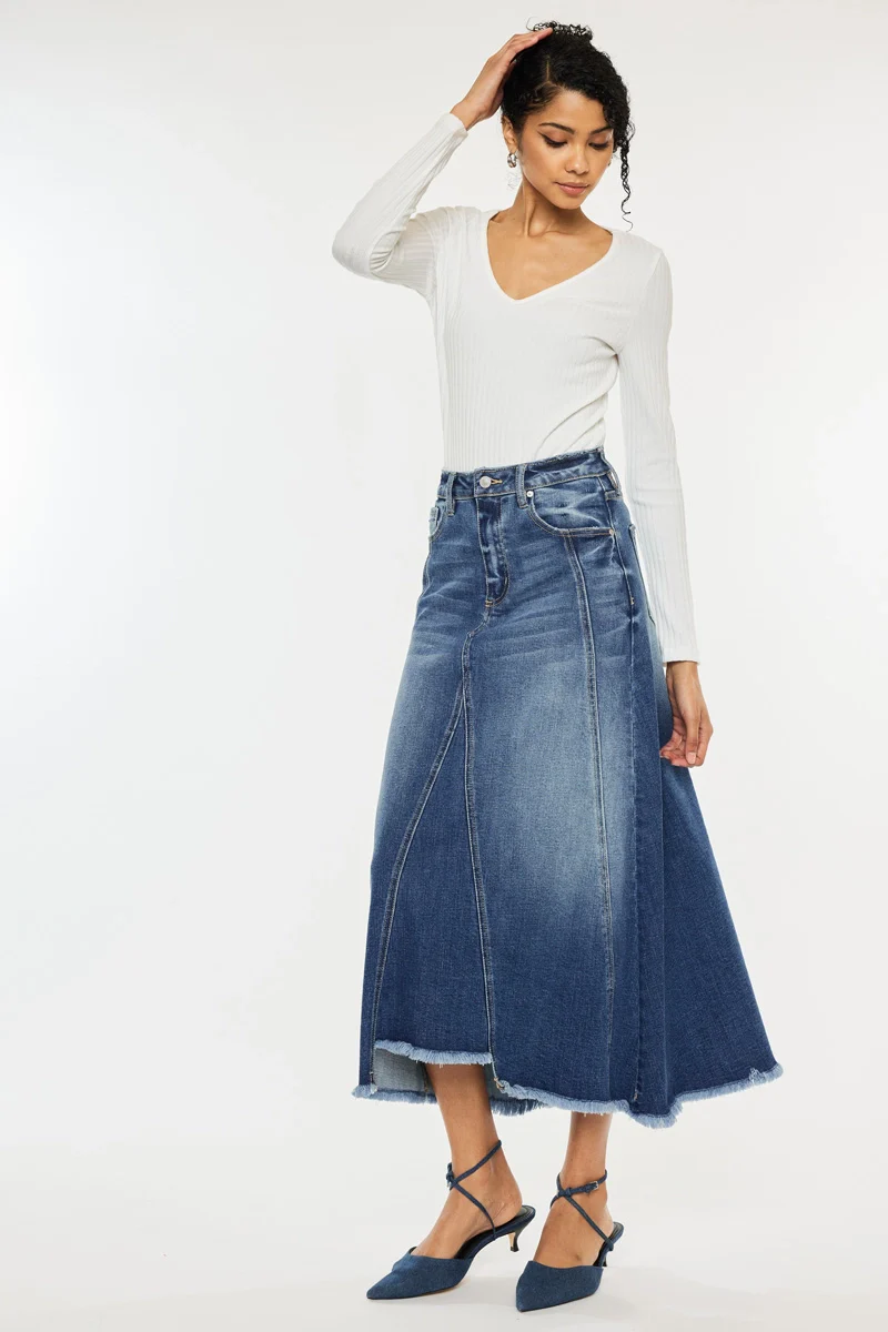 Virgo Flare Denim Skirt - Image 2