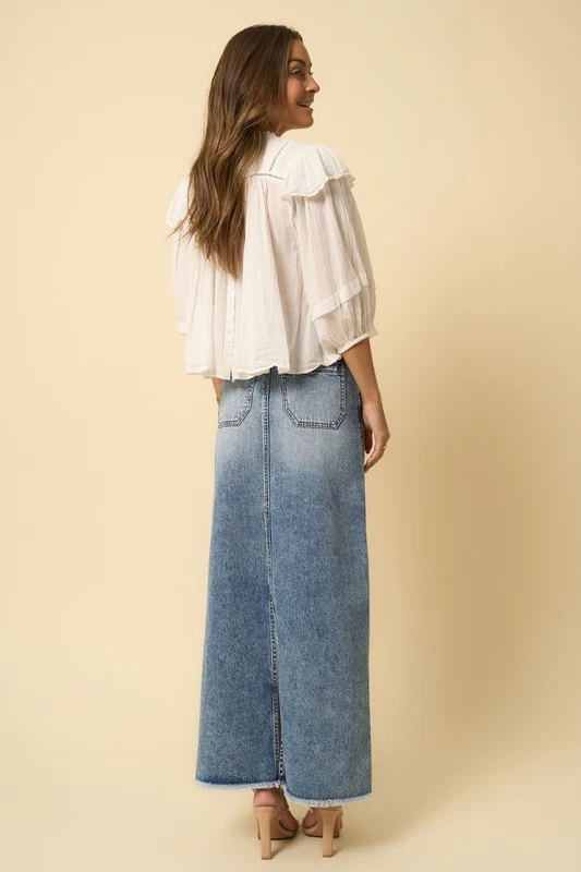 Simone Maxi Denim Skirt - Image 4