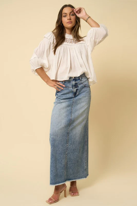 Simone Maxi Denim Skirt - Image 6