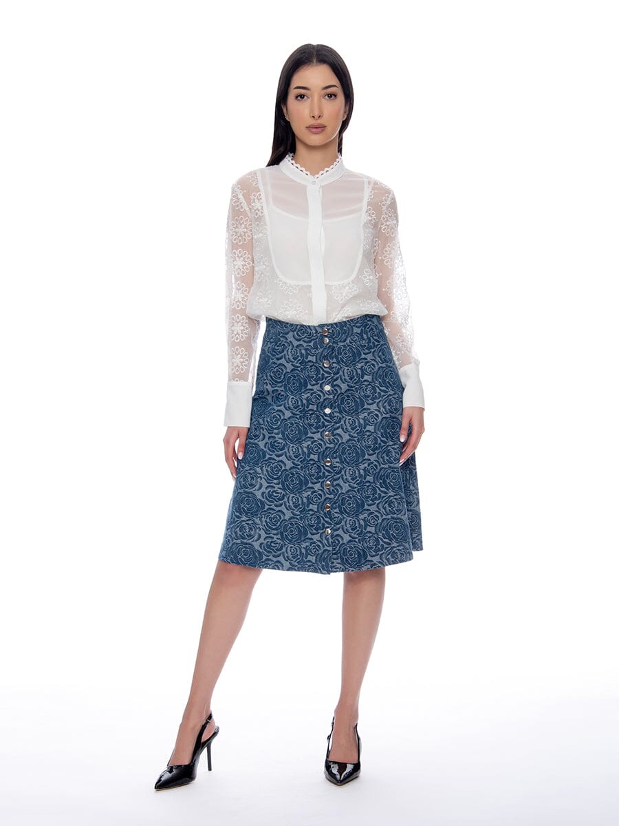 Flora Denim Skirt - Image 2