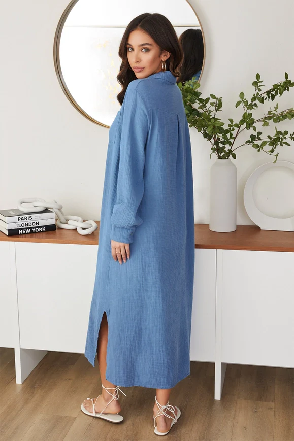 Gala Gauze Maxi Dress - Image 4