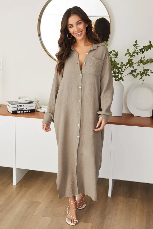 Gala Gauze Maxi Dress - Image 7