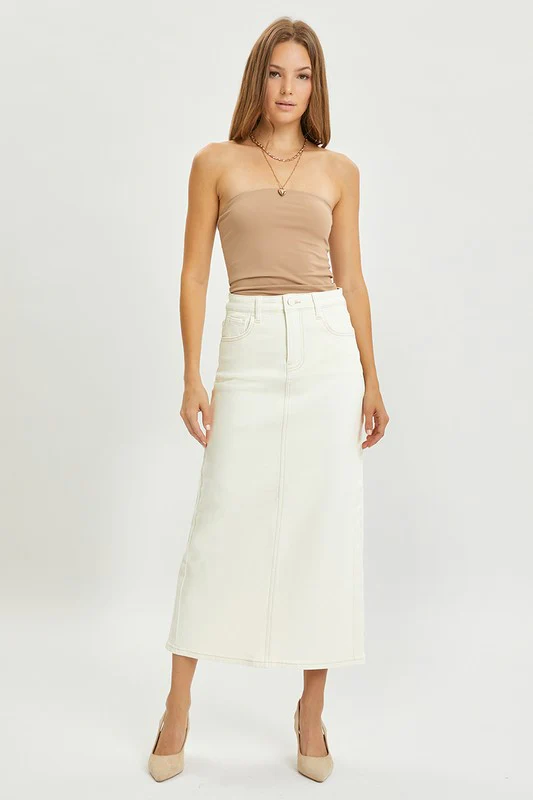 Wear Your Greens Denim Skirt