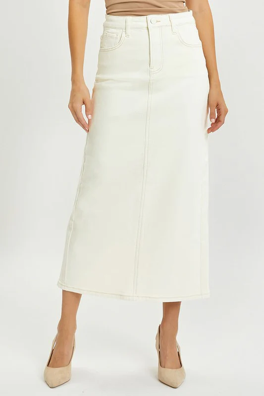 Wear Your Greens Denim Skirt - Image 10