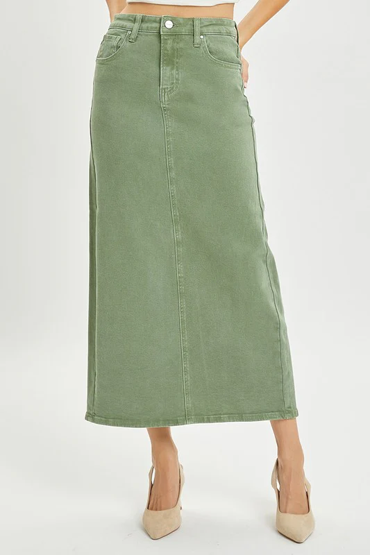 Wear Your Greens Denim Skirt - Image 2