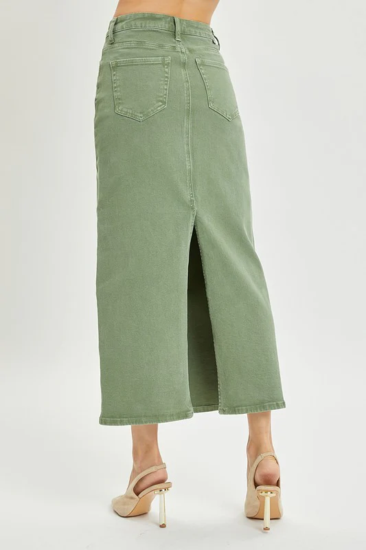 Wear Your Greens Denim Skirt - Image 5