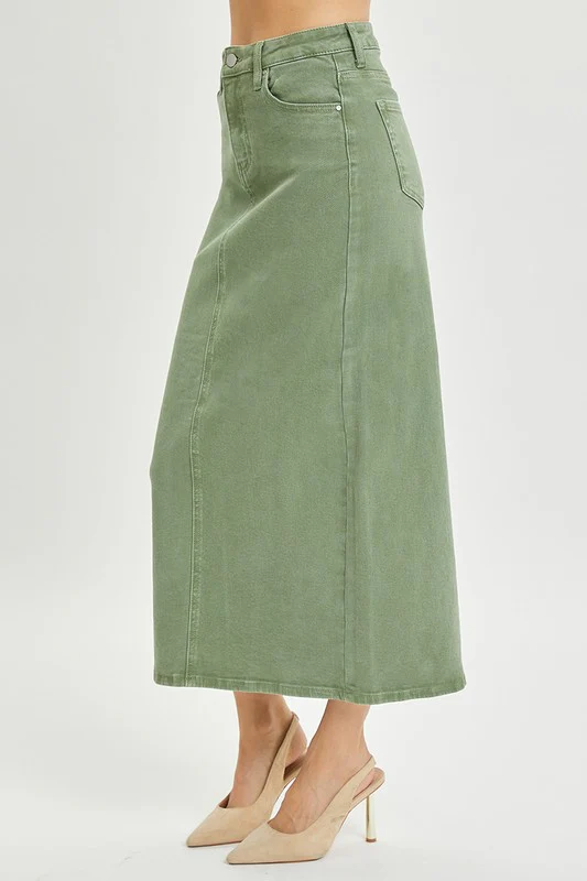 Wear Your Greens Denim Skirt - Image 6