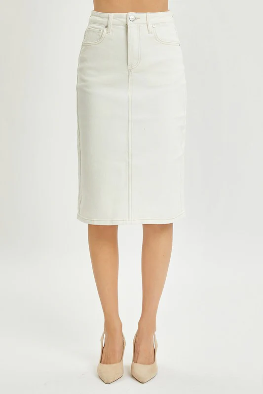 High Rise Denim Skirt