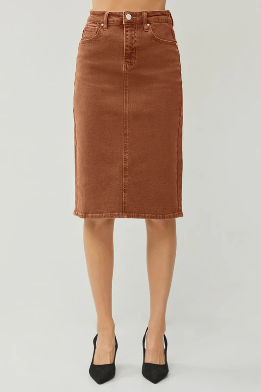 High Rise Denim Skirt - Image 10