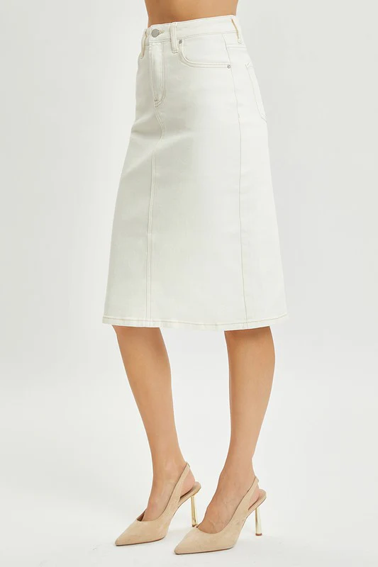 High Rise Denim Skirt - Image 4
