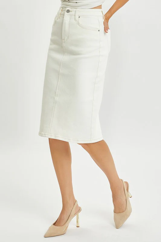 High Rise Denim Skirt - Image 5
