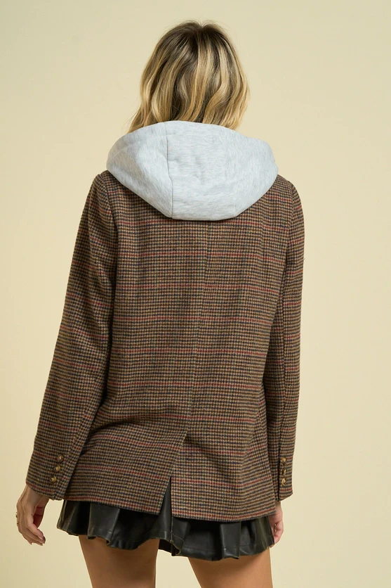 Hallie Houndstooth Blazer - Image 3