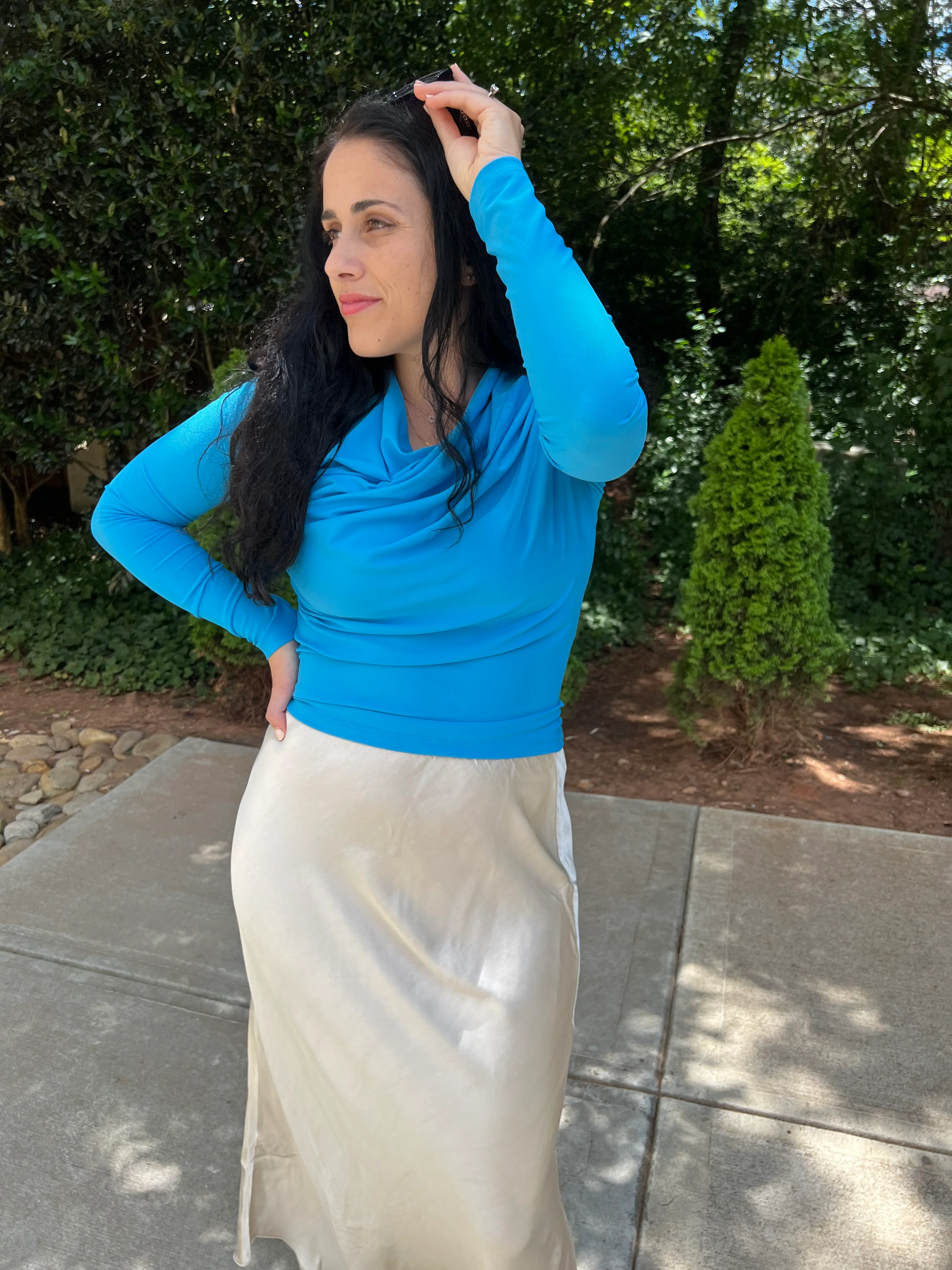 Isabella Cowl Neck Blouse - Image 11