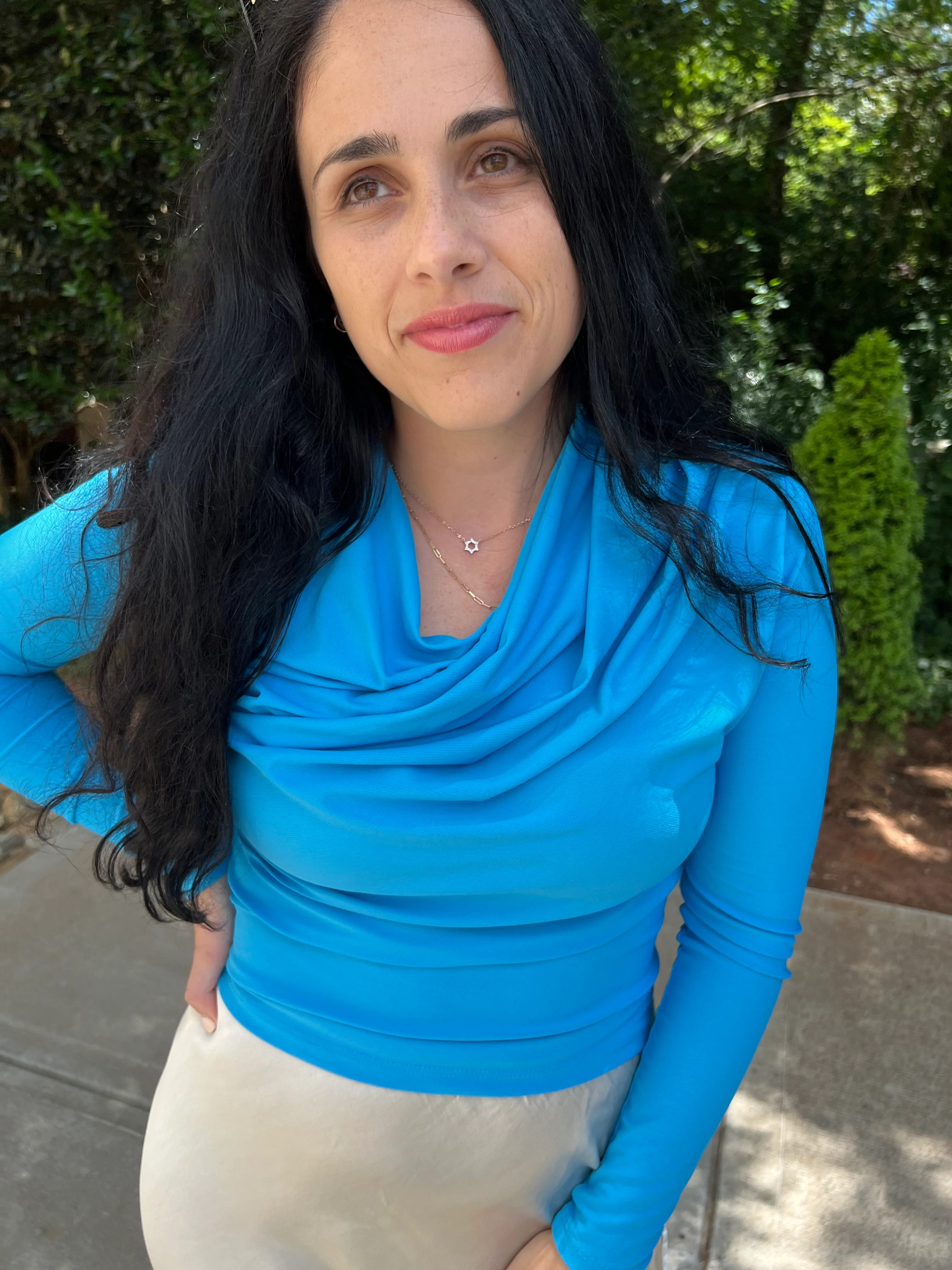 Isabella Cowl Neck Blouse - Image 2