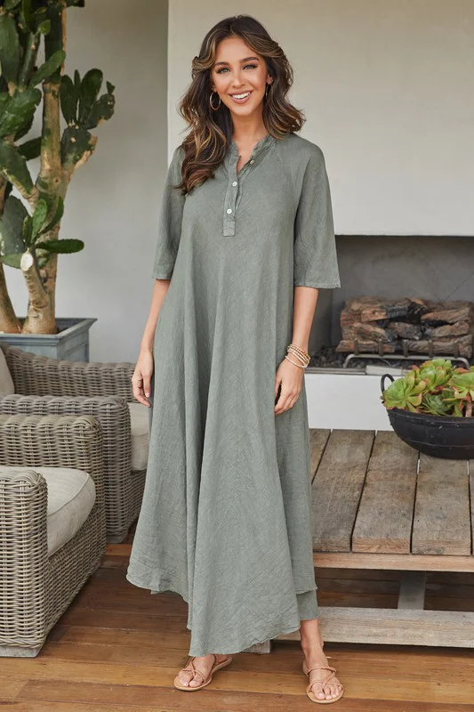 Darla Maxi Linen Dress - Image 2