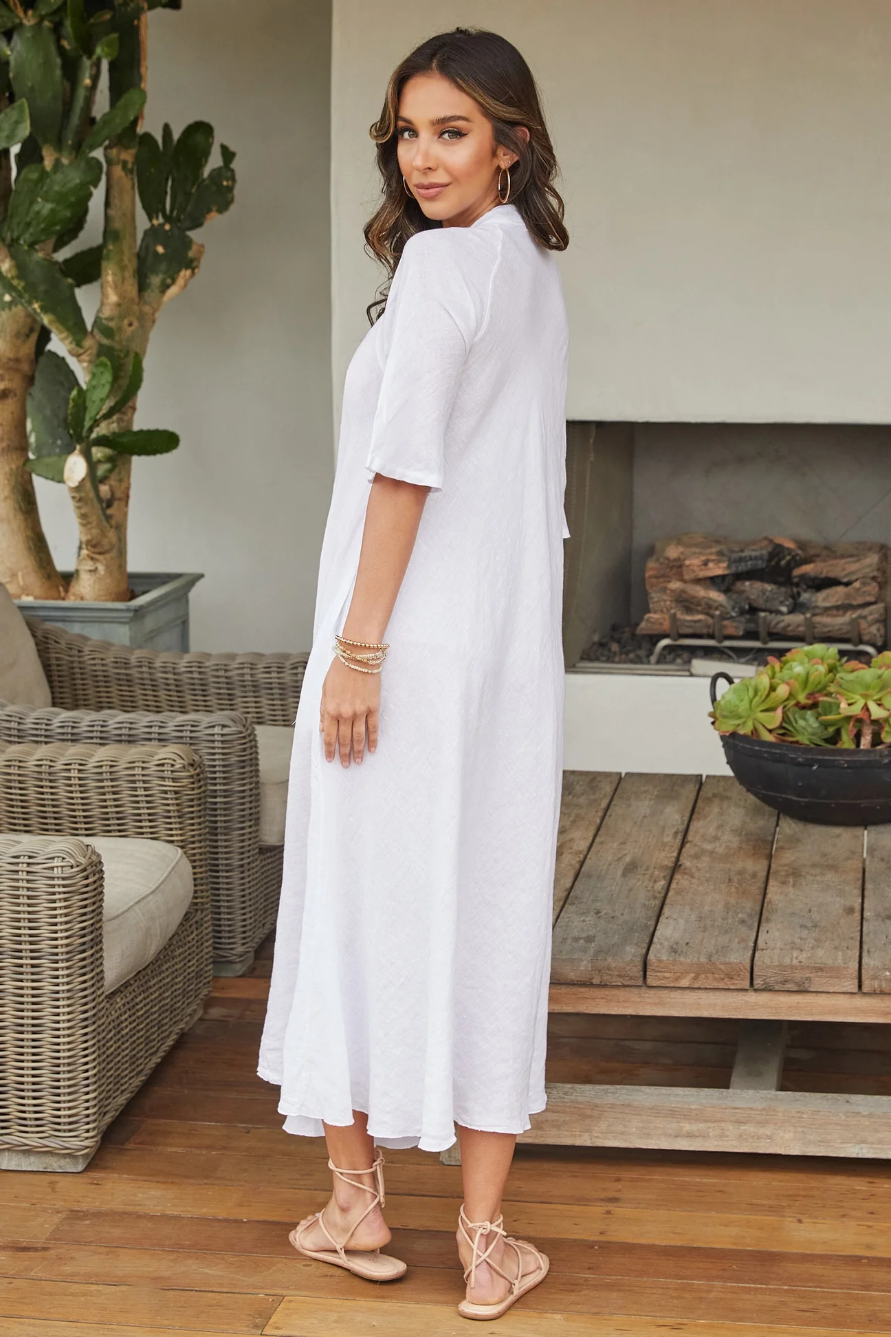 Darla Maxi Linen Dress - Image 21