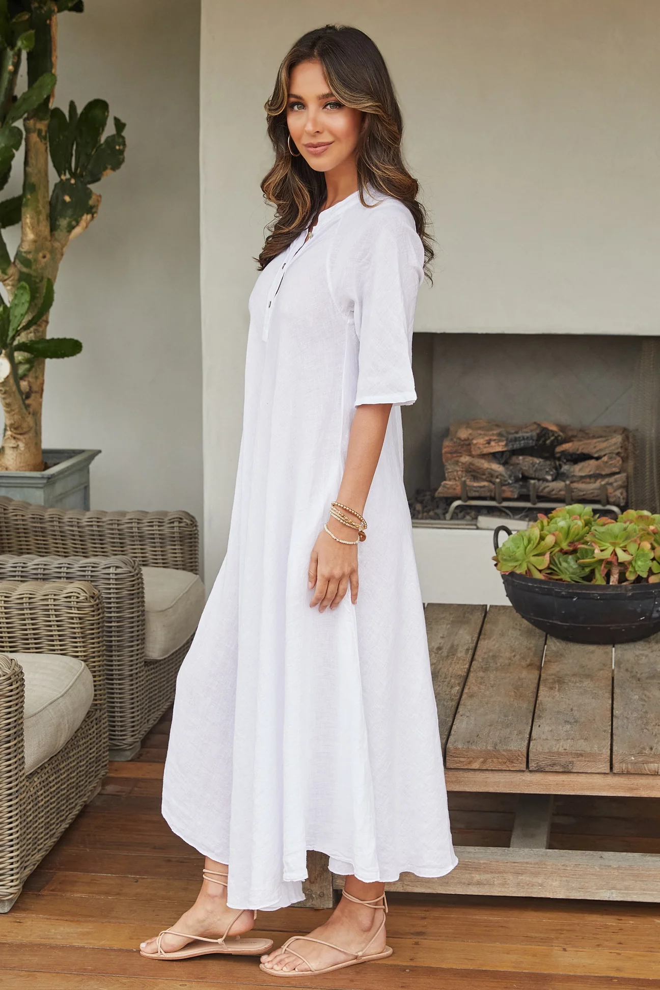 Darla Maxi Linen Dress - Image 23