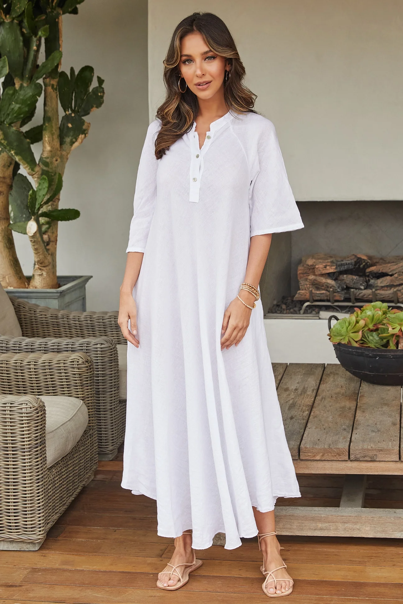 Darla Maxi Linen Dress - Image 6
