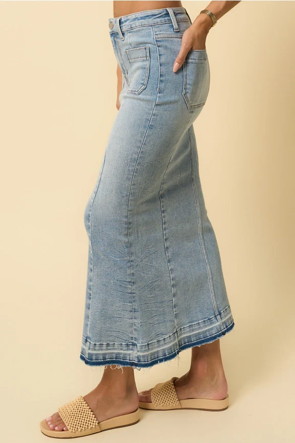 Forever Maxi Denim Skirt - Image 2