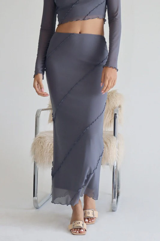 Not Meshing Around Maxi Skirt - Image 10