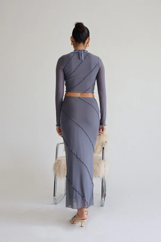 Not Meshing Around Maxi Skirt - Image 12