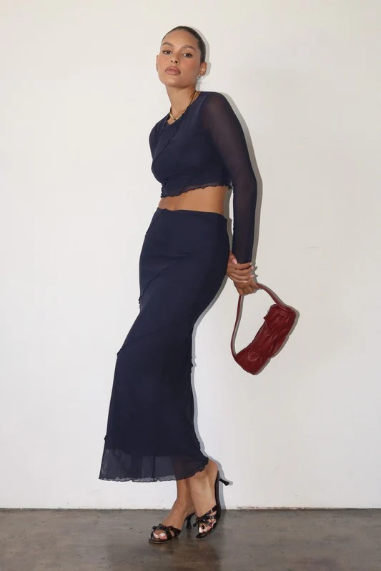 Not Meshing Around Maxi Skirt - Image 14