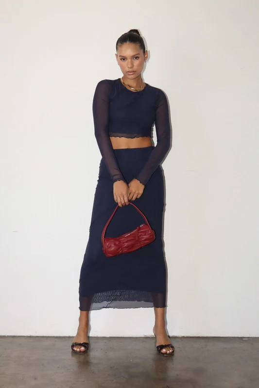 Not Meshing Around Maxi Skirt - Image 16