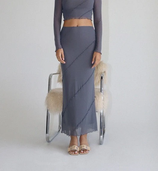 Not Meshing Around Maxi Skirt - Image 6