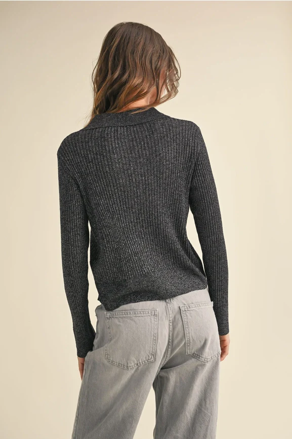 Mara Metallic Knit Top - Image 3