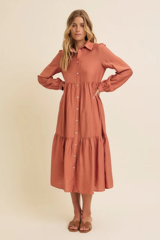 Mirabel Tiered Midi Dress - Image 2