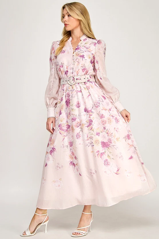 Pink Meadow Midi Dress - Image 2