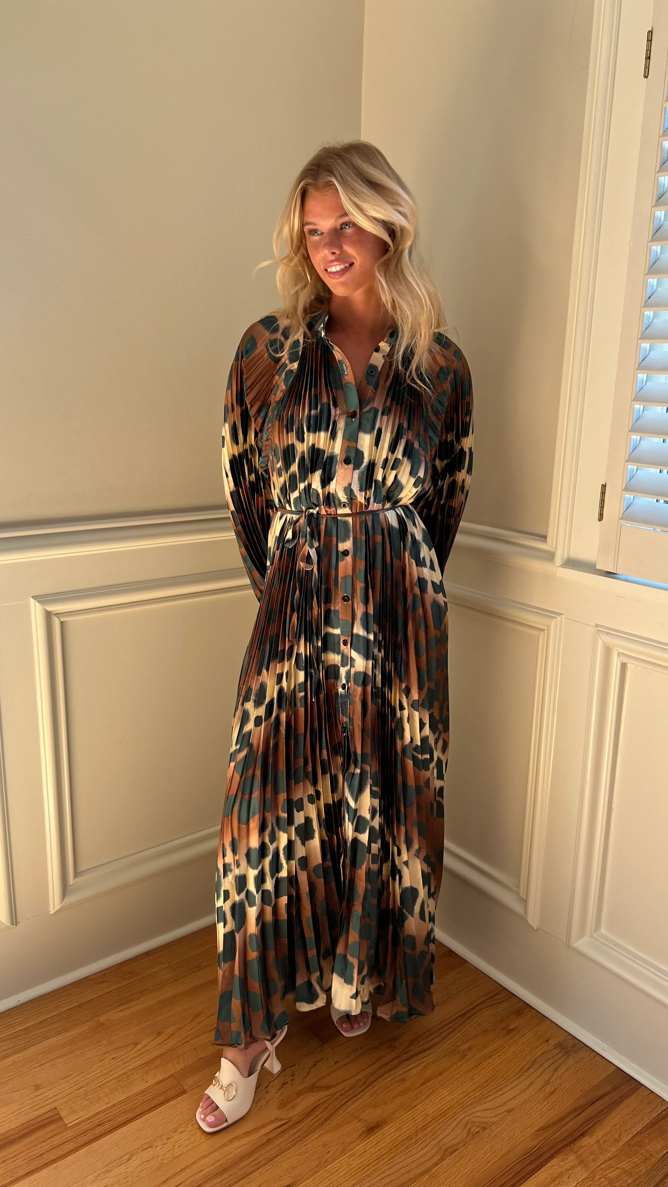 Mad Love Pleated Maxi Dress - Image 2