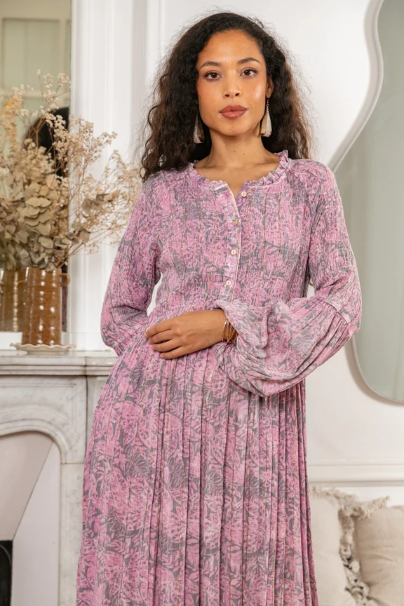 Hazy Smocked Maxi Dress - Image 5