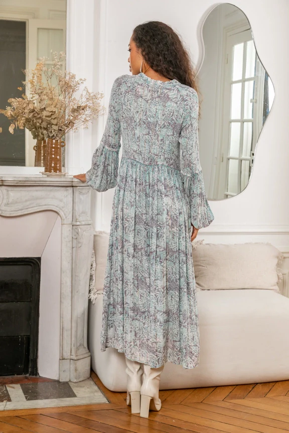 Hazy Smocked Maxi Dress - Image 8