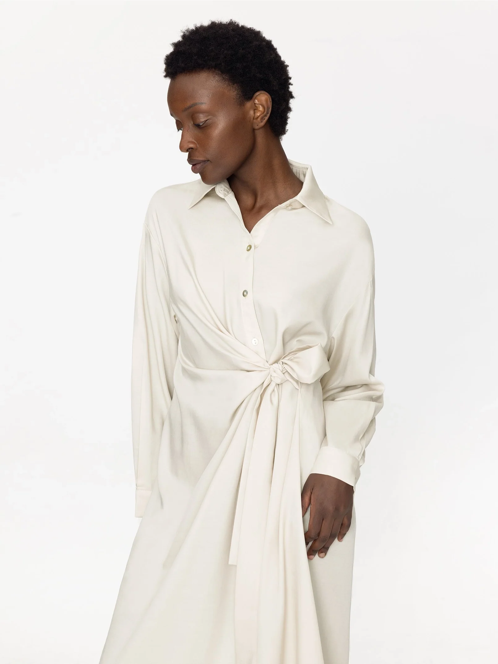 Pure Knotted Midi Dress - Image 3