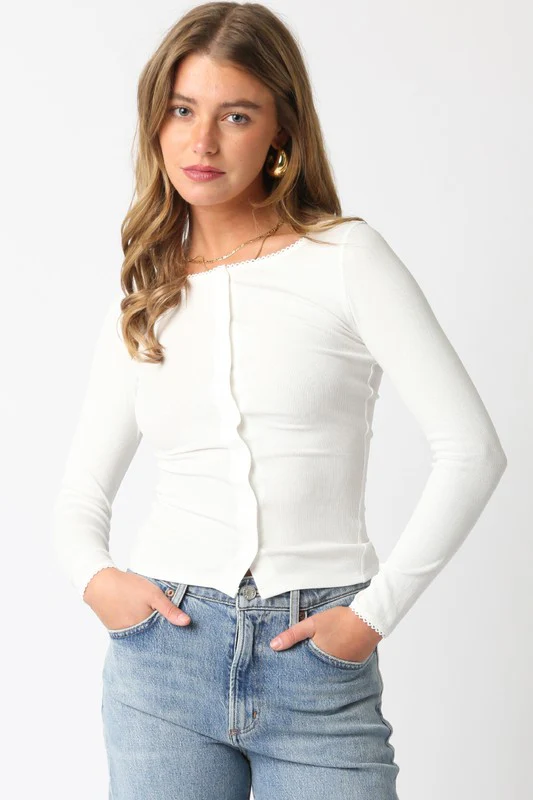 Rowan Button Top